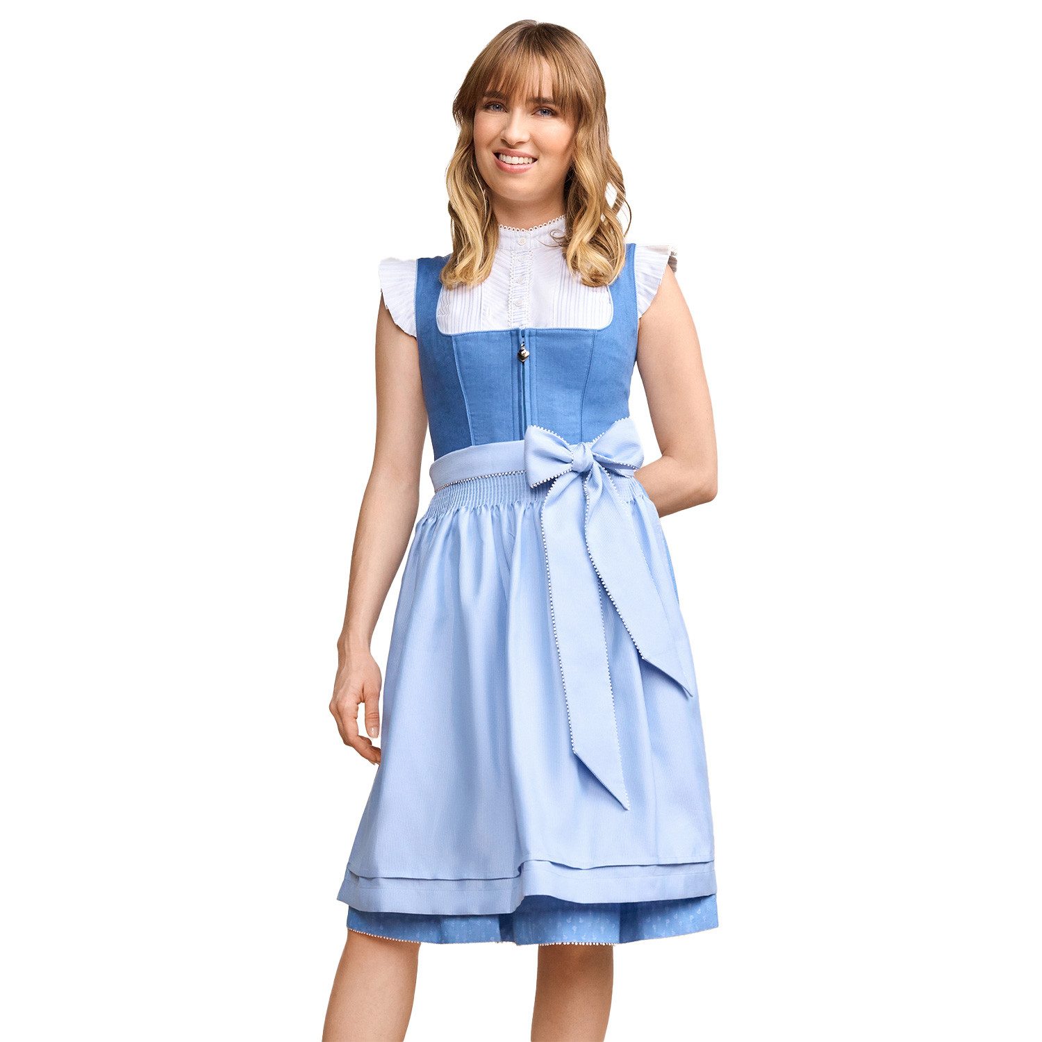 Dirndl Krüger MADL Dirndl 'Dorette' 413369, Blau 60cm