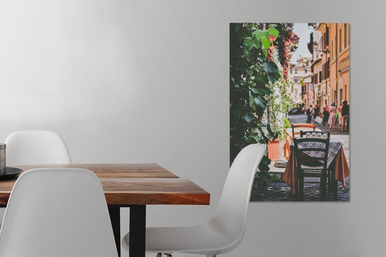 Italien OneMillionCanvasses® Rom Touristen, für Wohnzimmer Bilder Leinwandbild - 40x60 cm (1 St), Leinwand Schlafzimmer, -