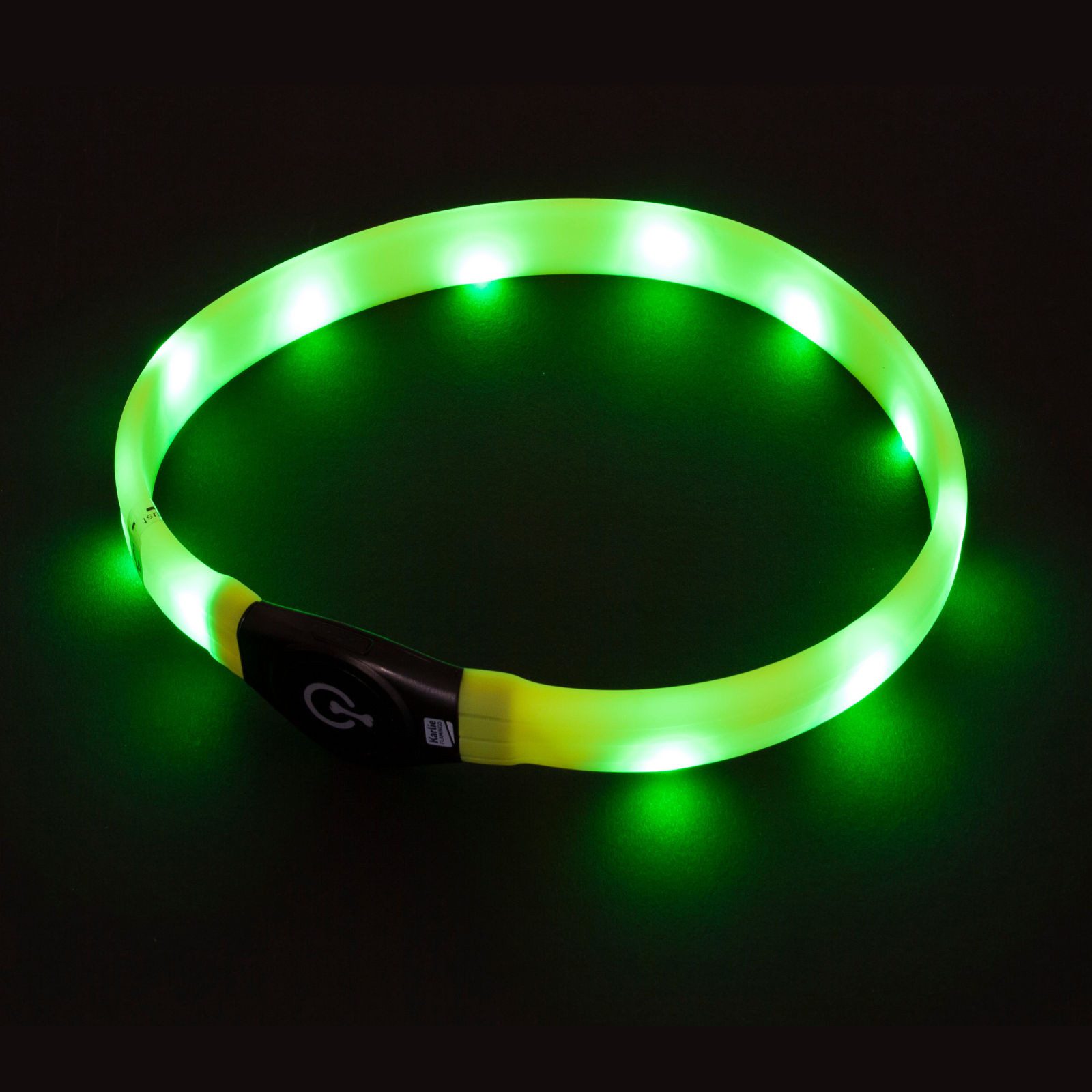 Karlie Hunde-Halsband Visio Light LED Langhaar Schlauchhalsband für Hunde, gelb
