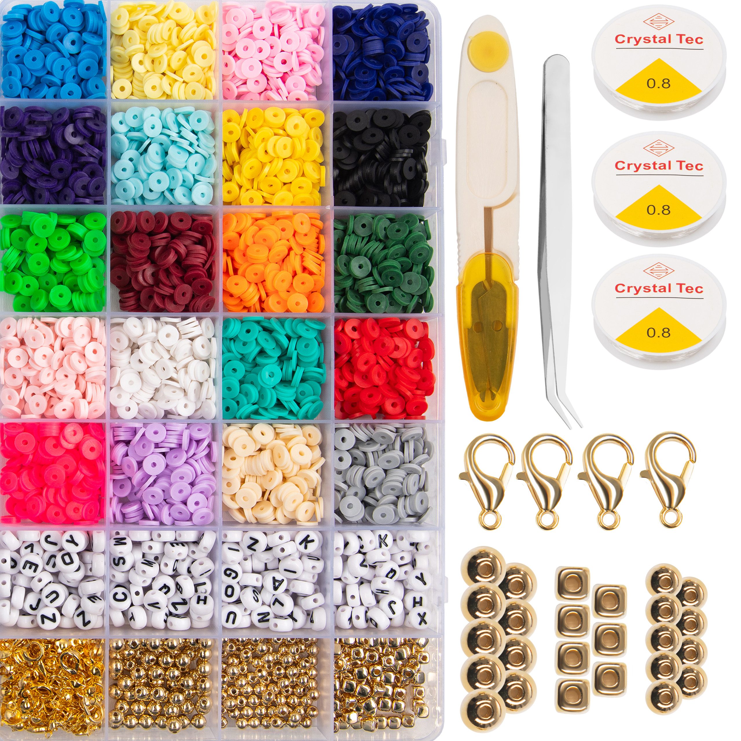 Schmuckset Kinderschmuck, Perlen zum Auffädeln, Selbstbausatz, DIY