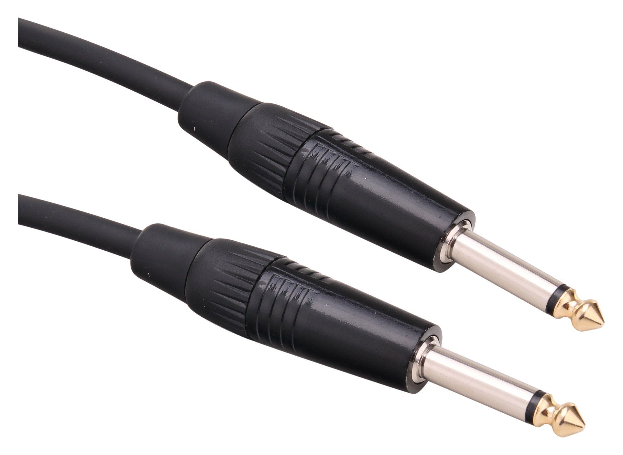 Pronomic Gitarrenkabel 6m - Ideal als Verbindungskabel zwischen Effektgeräten Instrumentenkabel, 6,3mm Klinke, 6,3mm Klinke (600 cm), Vergoldete Steckerspitzen, Spannzangen-Zugentlastung