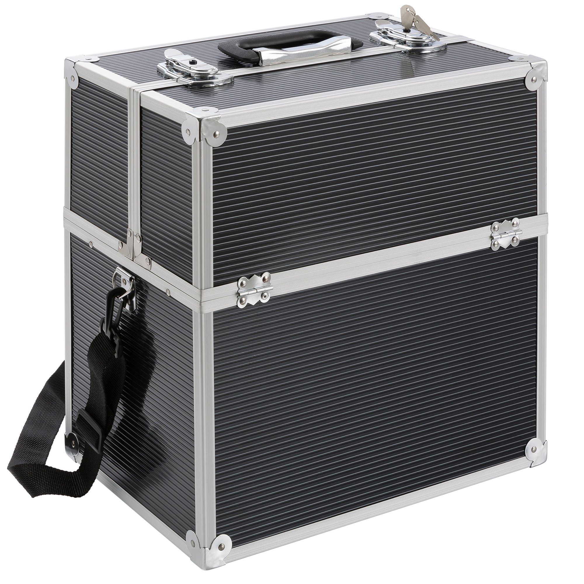 Arebos Kosmetikkoffer 26L, inkl. Tragegurt, Aluminium, inkl. Schloss & Schl günstig online kaufen