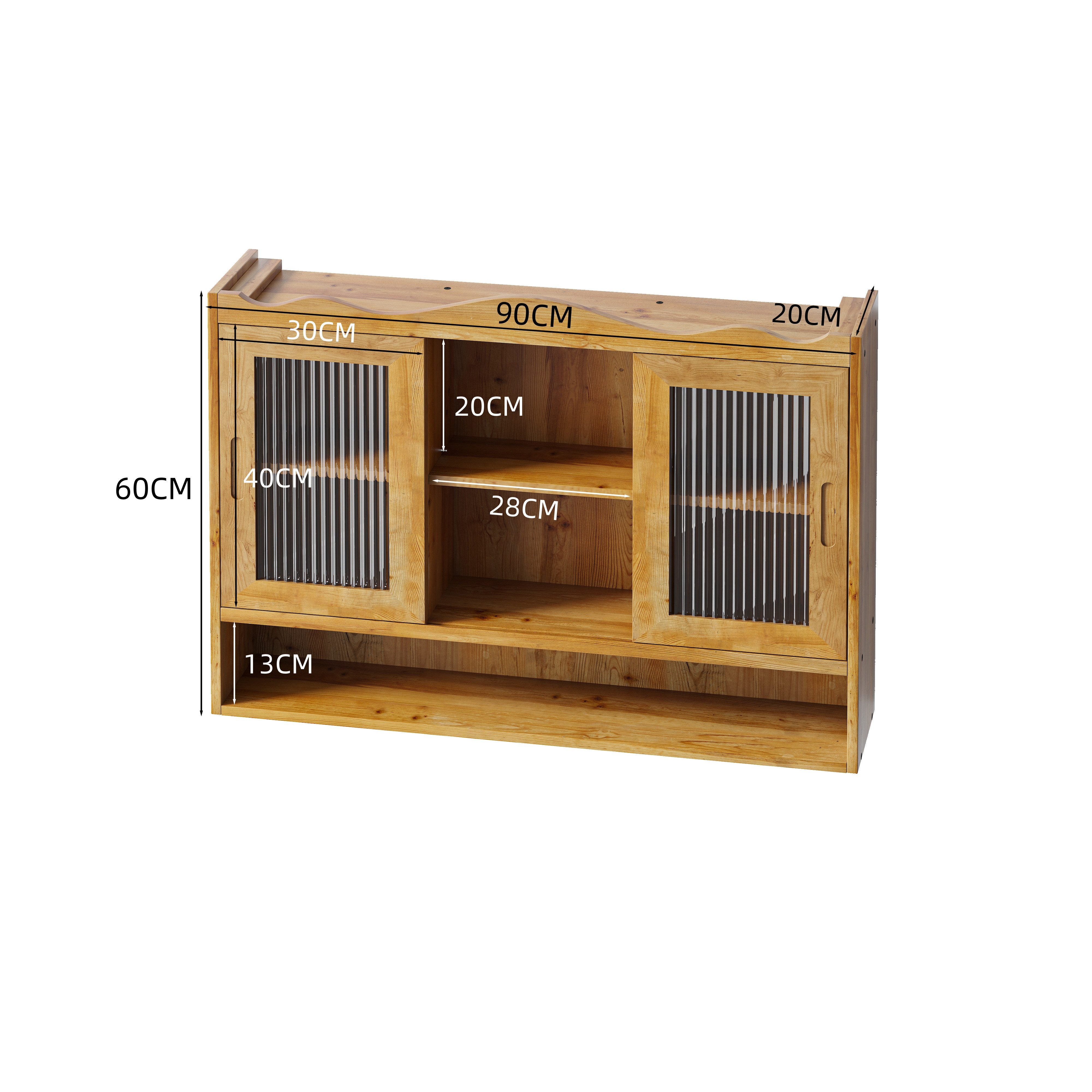 Celya Wandhängeschrank 90 cm Retro-Schiebetürenschrank, mit zwei Türen und günstig online kaufen