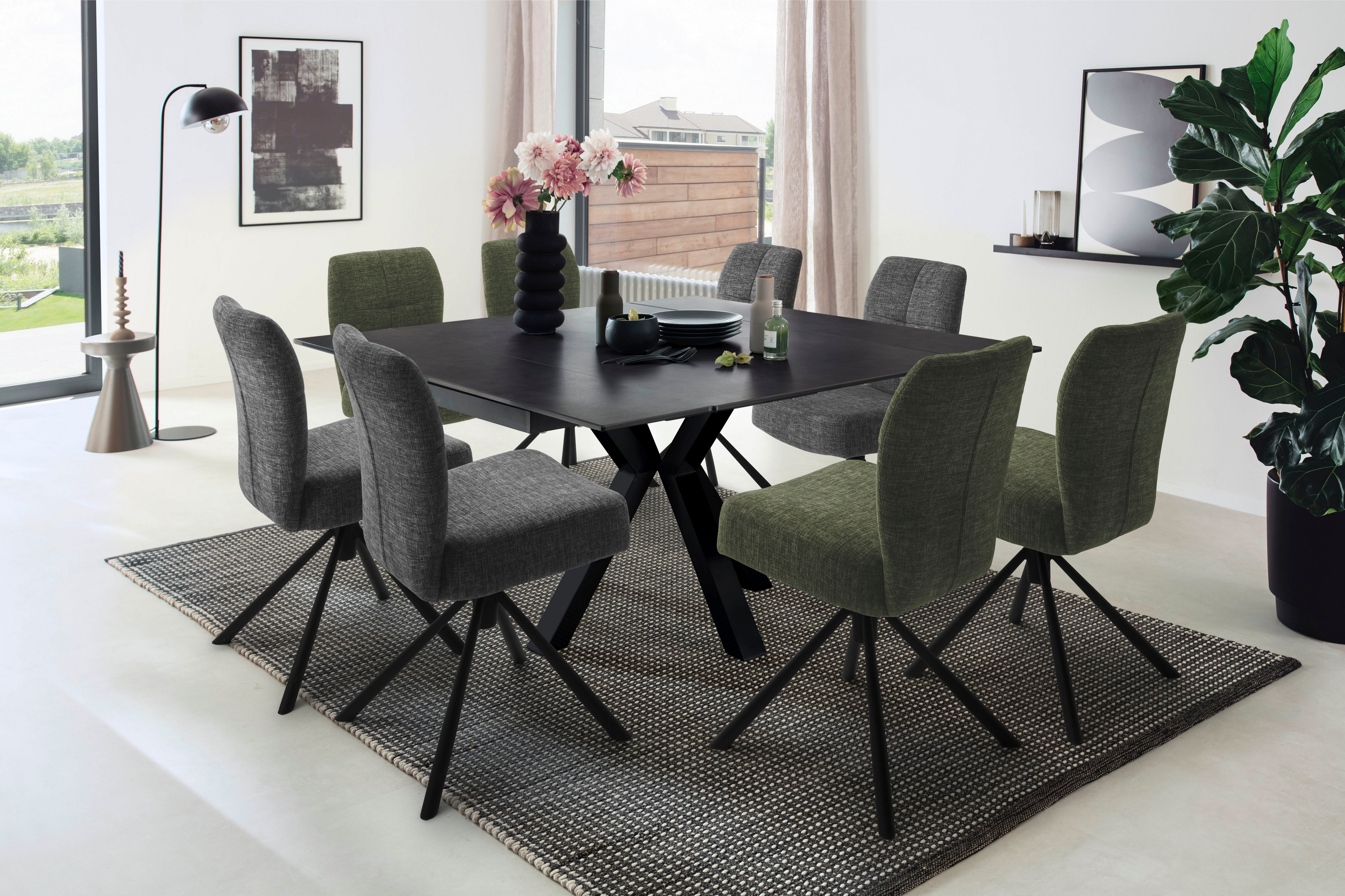 MCA furniture schwarz | lackiert | olive matt KEA Esszimmerstuhl olive