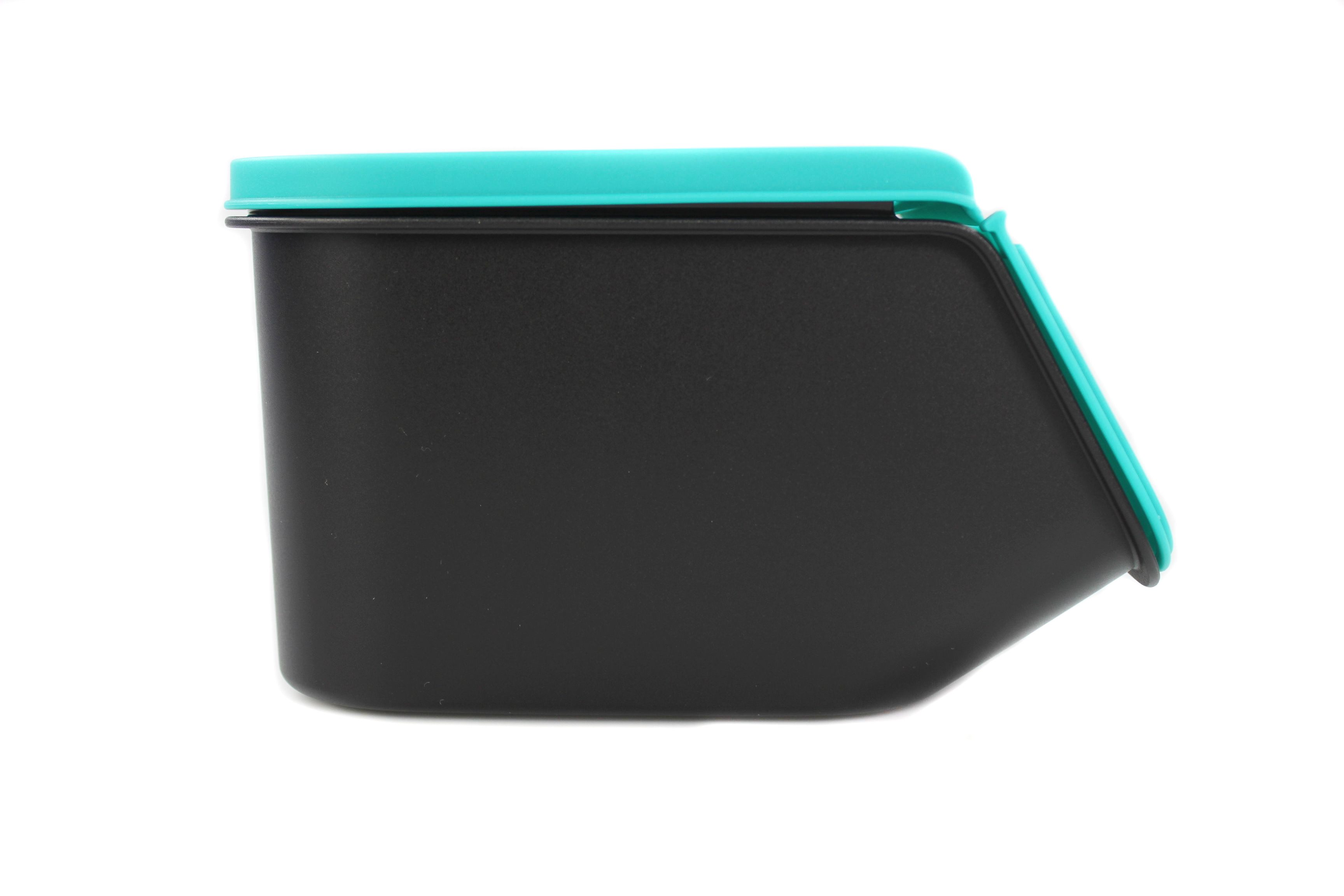 TUPPERWARE Vorratsdose Knoblauch-Lager 2,3 L schwarz türkis + SPÜLTUCH