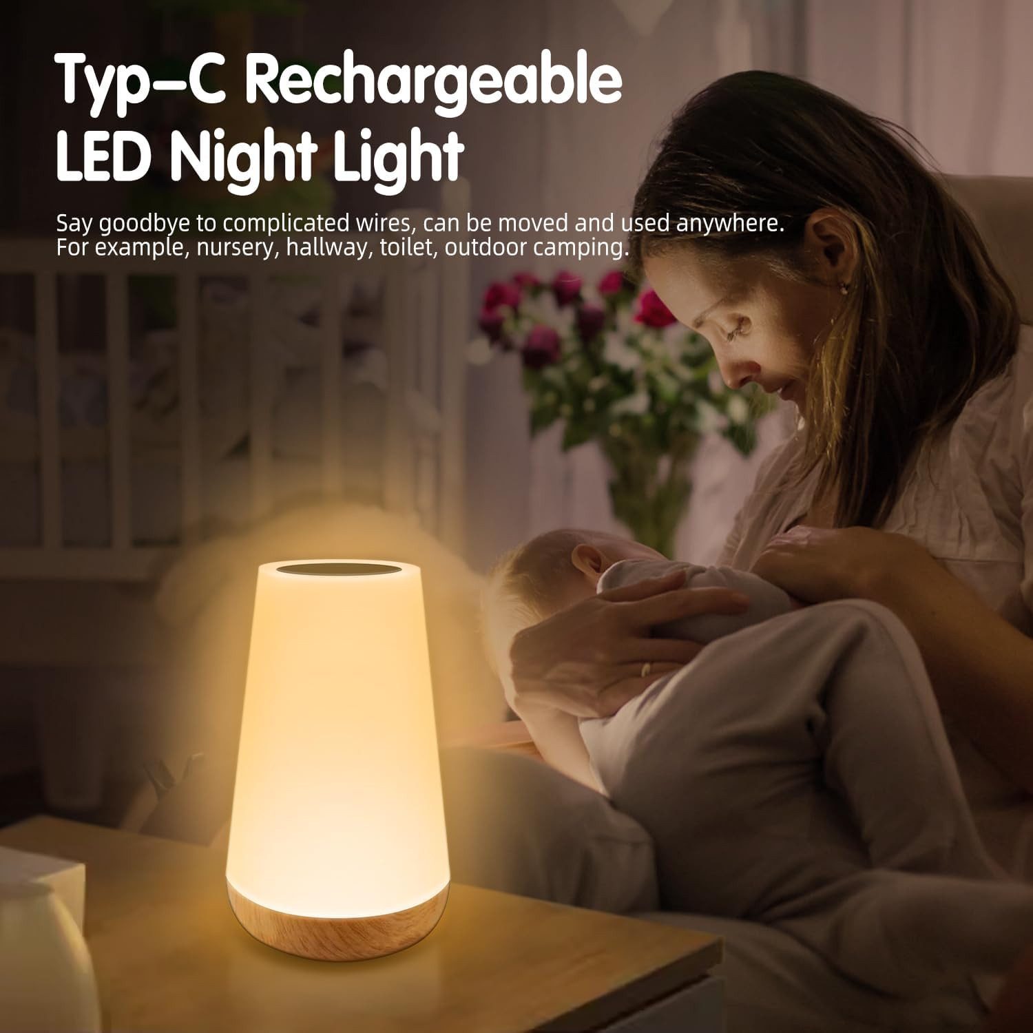 BlingBin LED Nachttischlampe Touch Dimmbar mit günstig online kaufen