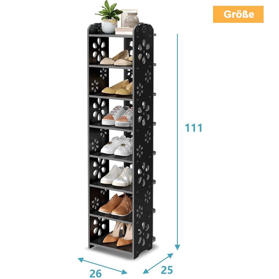NAIMP Schuhregal Verstellbare Pflaumenblüte Schuhregal für Flur, Eingang, W günstig online kaufen