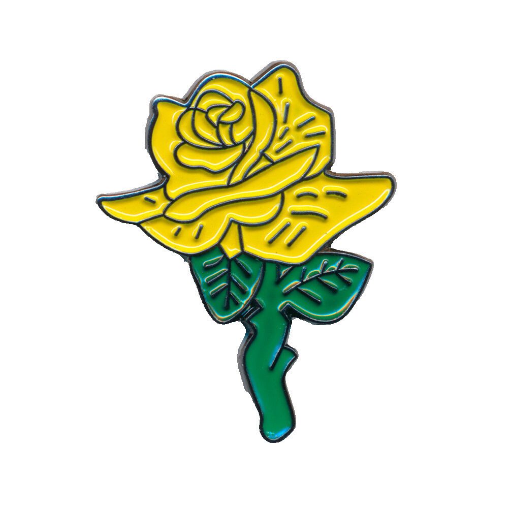 Anstecknadel Gelbe Rose Freundschaft Platonische Liebe Blume Pin Anstecker 0668