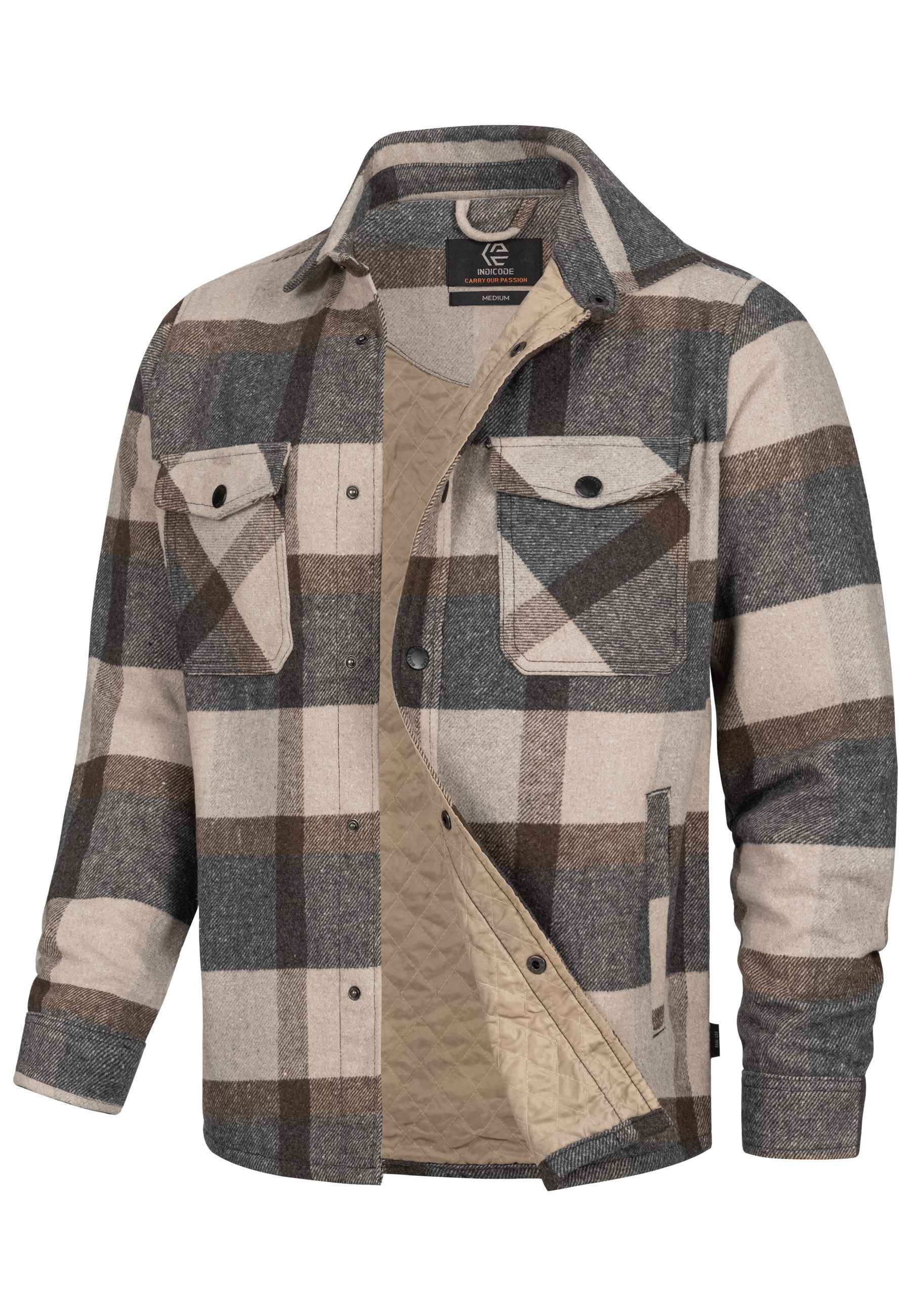 Indicode Sommerjacke Spin mit klassischem Karomuster günstig online kaufen