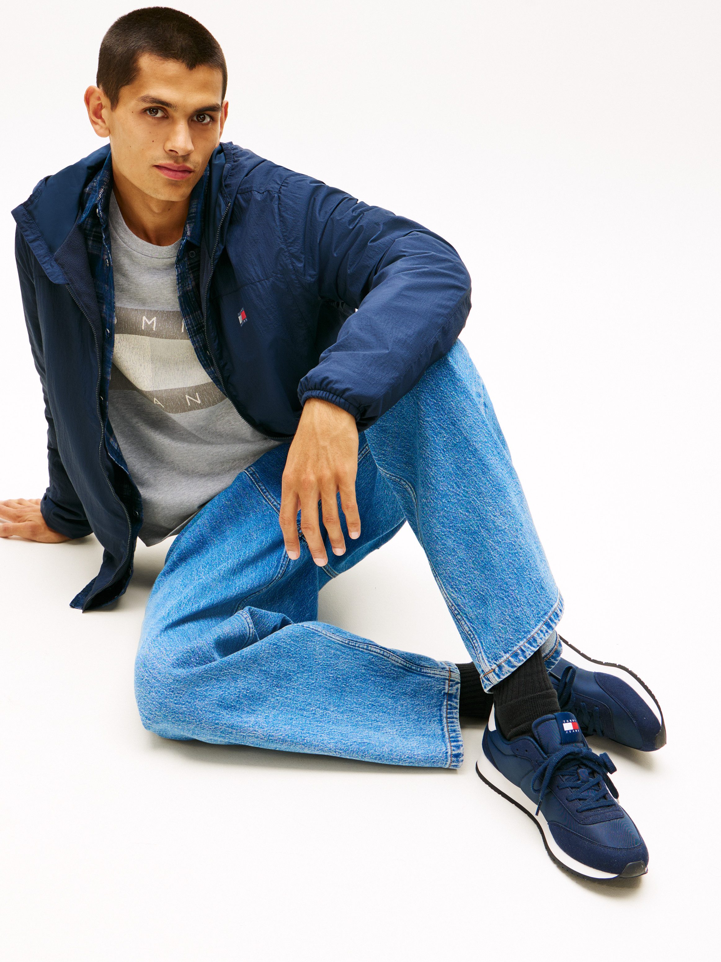 Tommy Jeans TJM CLASSIC RUNNER Sneaker Freizeitschuh, Halbschuh, Schnürer mit Kontrastbesätzen