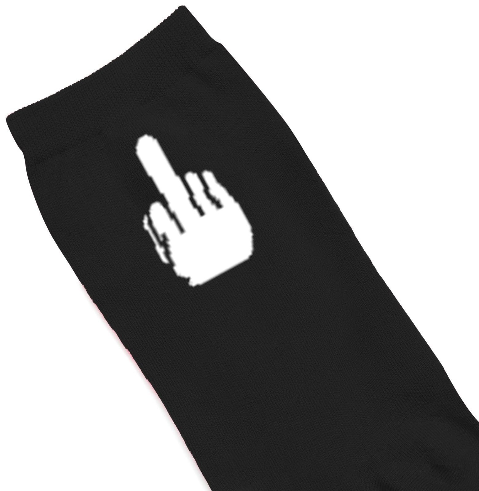 Geschenkehöhle Langsocken Lustige Mittelfinger Socken - Geschenkidee für Damen & Herren Wenn Worte zu viel sind – trage Socken, die für dich sprechen