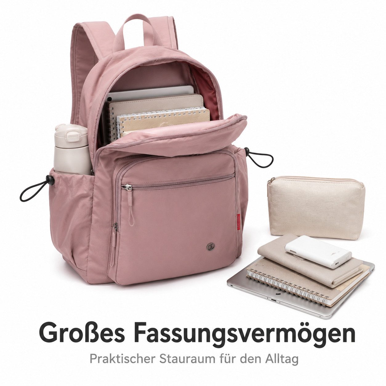 OYLCDI Rucksack Rucksack Freizeitrucksack mit Reißverschlussfach (42 x 31 x 22 cm, verstellbaren Schultergurten und mehreren Fächern), Tagesrucksack für Schule, Arbeit und Reisen