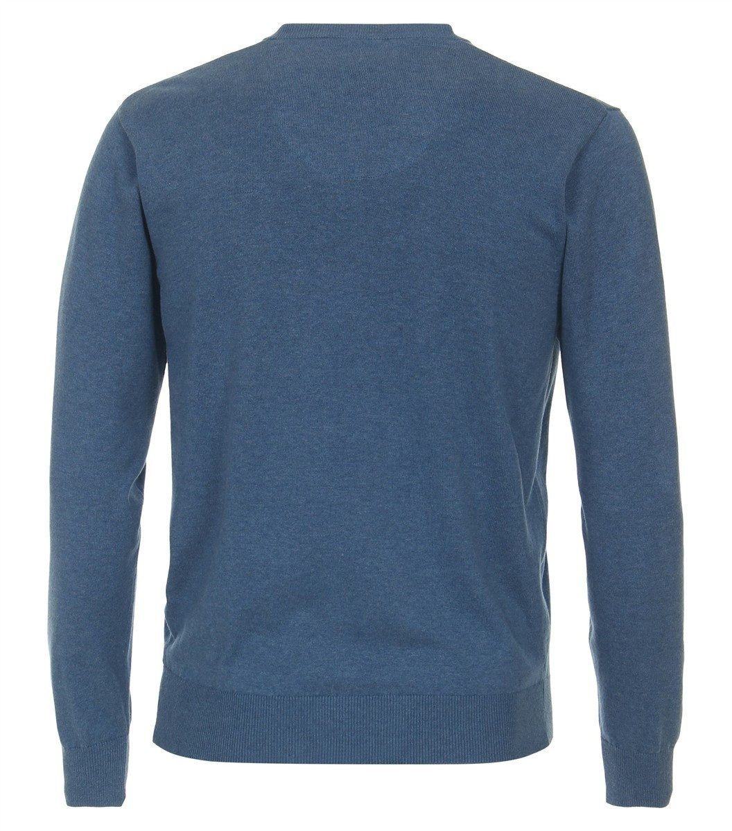 Redmond V-Ausschnitt-Pullover REDMOND Casual Herren Pullover Langarm V-Neck Comfort Mittelblau