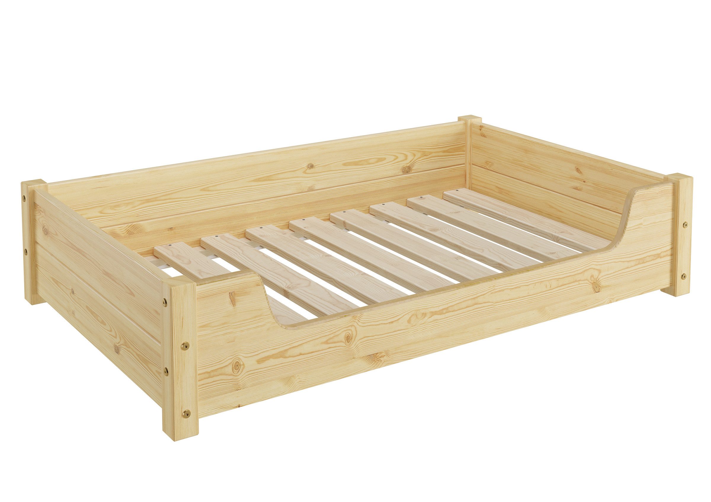 ERST-HOLZ Tierbett Hundebett für Große Hunde 100 x 60 cm Kiefer TierbettRollrost inkl., alle Größen