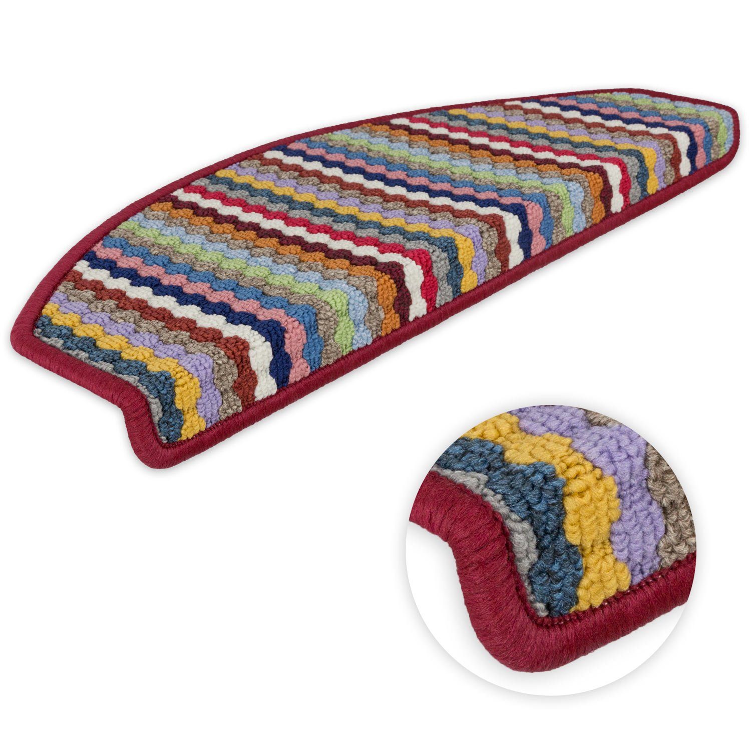 Metzker® Stufenmatte Multistripe 15 Stück, halbrund, günstig online kaufen
