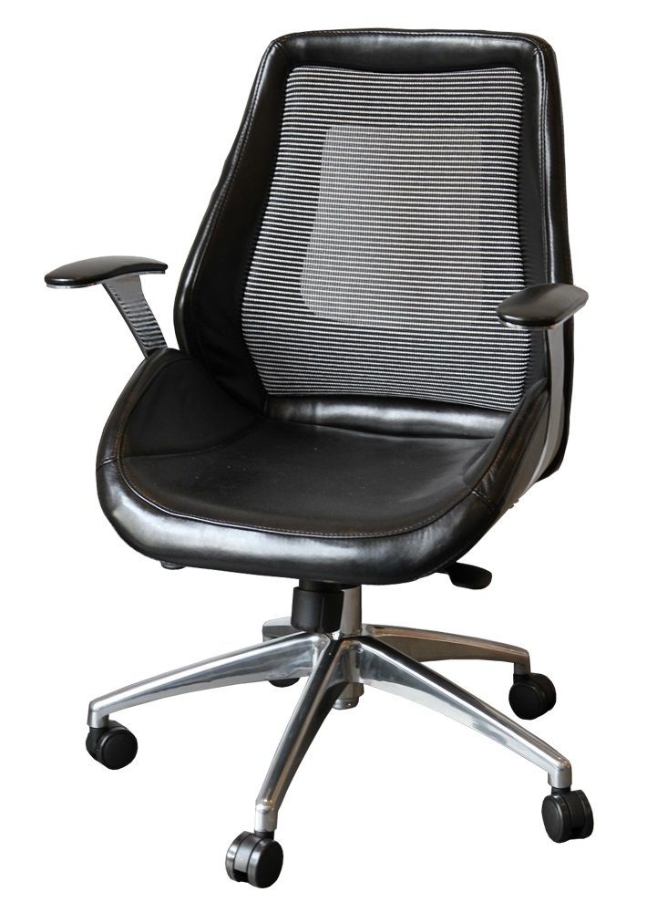 Drehstuhl mit Steelboxx Kunstleder GT2, und ergonomisch Bürodrehstuhl Kappnähten - schwarz Rückenflächen geformt Sitz- Sportautositz-Design (1),