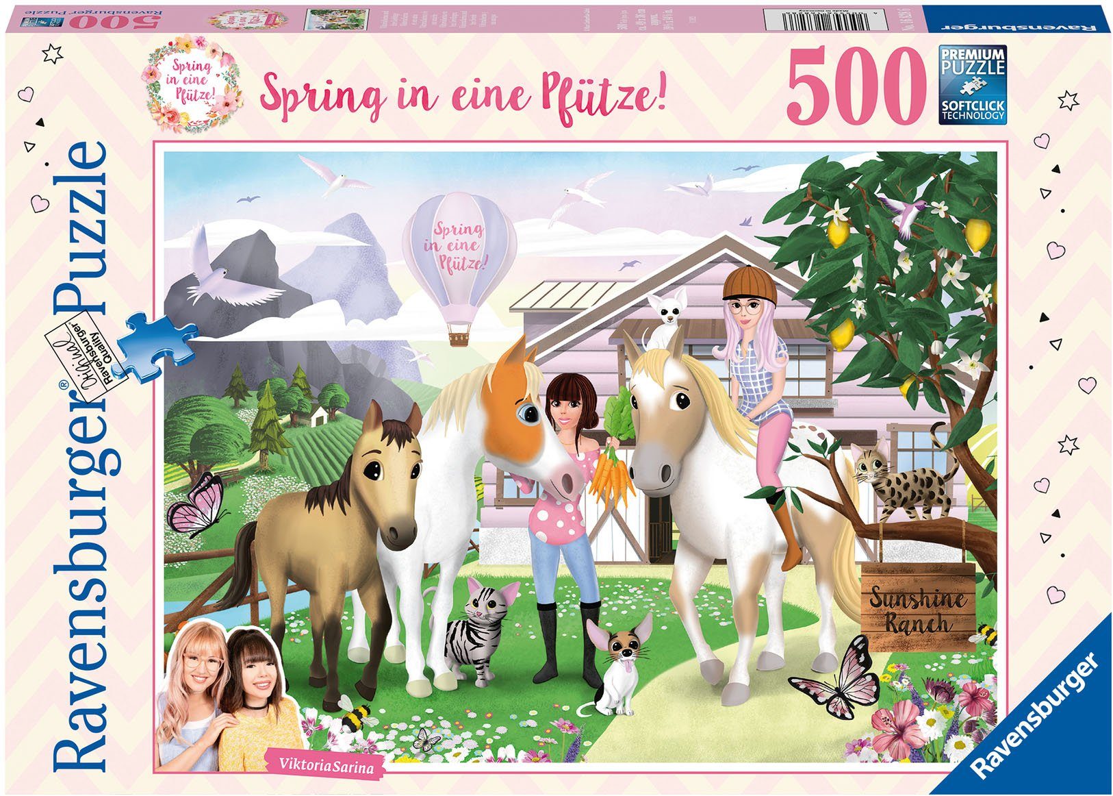 Image of Ravensburger Puzzle »Viktoria Sarina und ihre Lieblinge - Spring in eine Pfütze«, 500 Puzzleteile, Made in Germany, FSC® - schützt Wald - weltweit