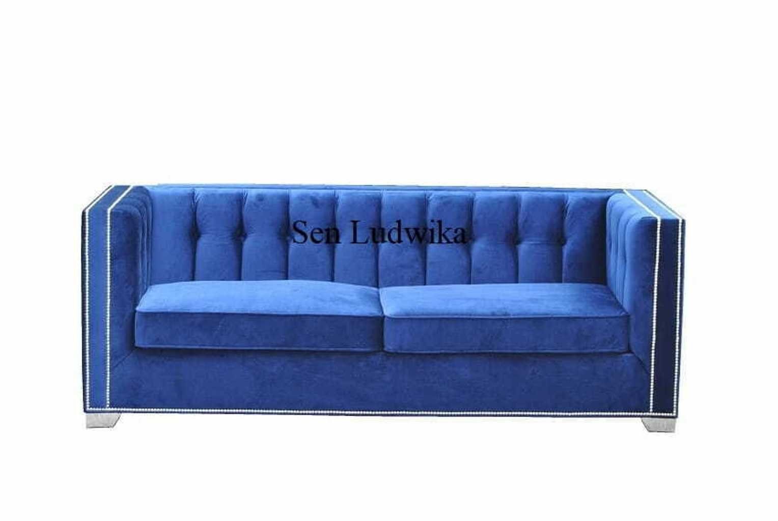 JVmoebel Chesterfield-Sofa, Dreisitzer Couch Polster Sitz Sofas Textil Sofa 3