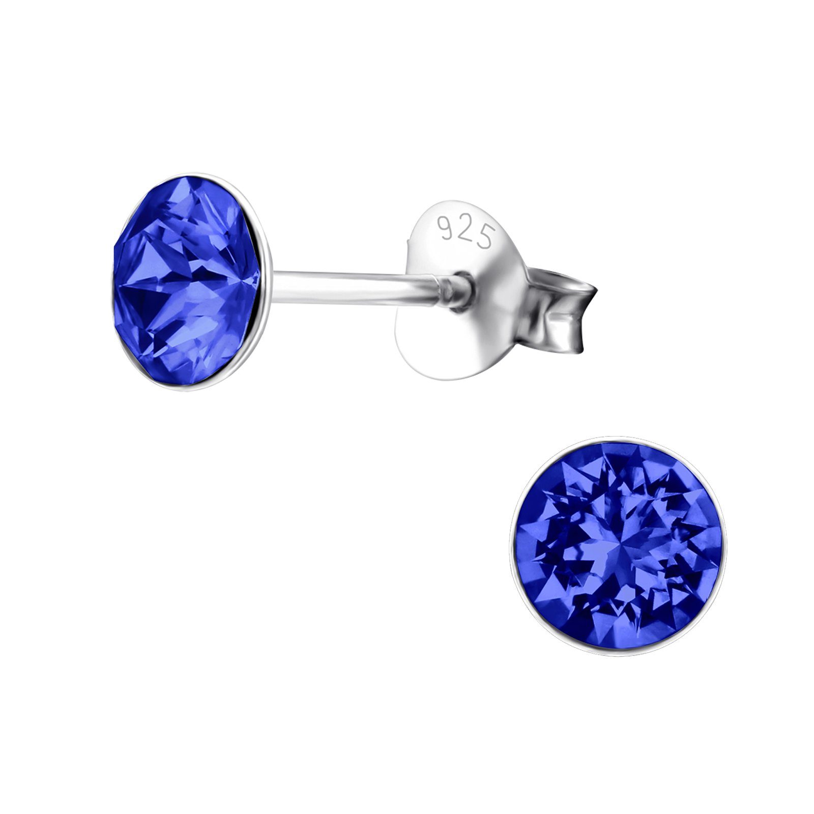 ALEXANDER YORK Paar Ohrstecker KRISTALL 5 mm saphirblau, 2-tlg. (Ohrstecker günstig online kaufen