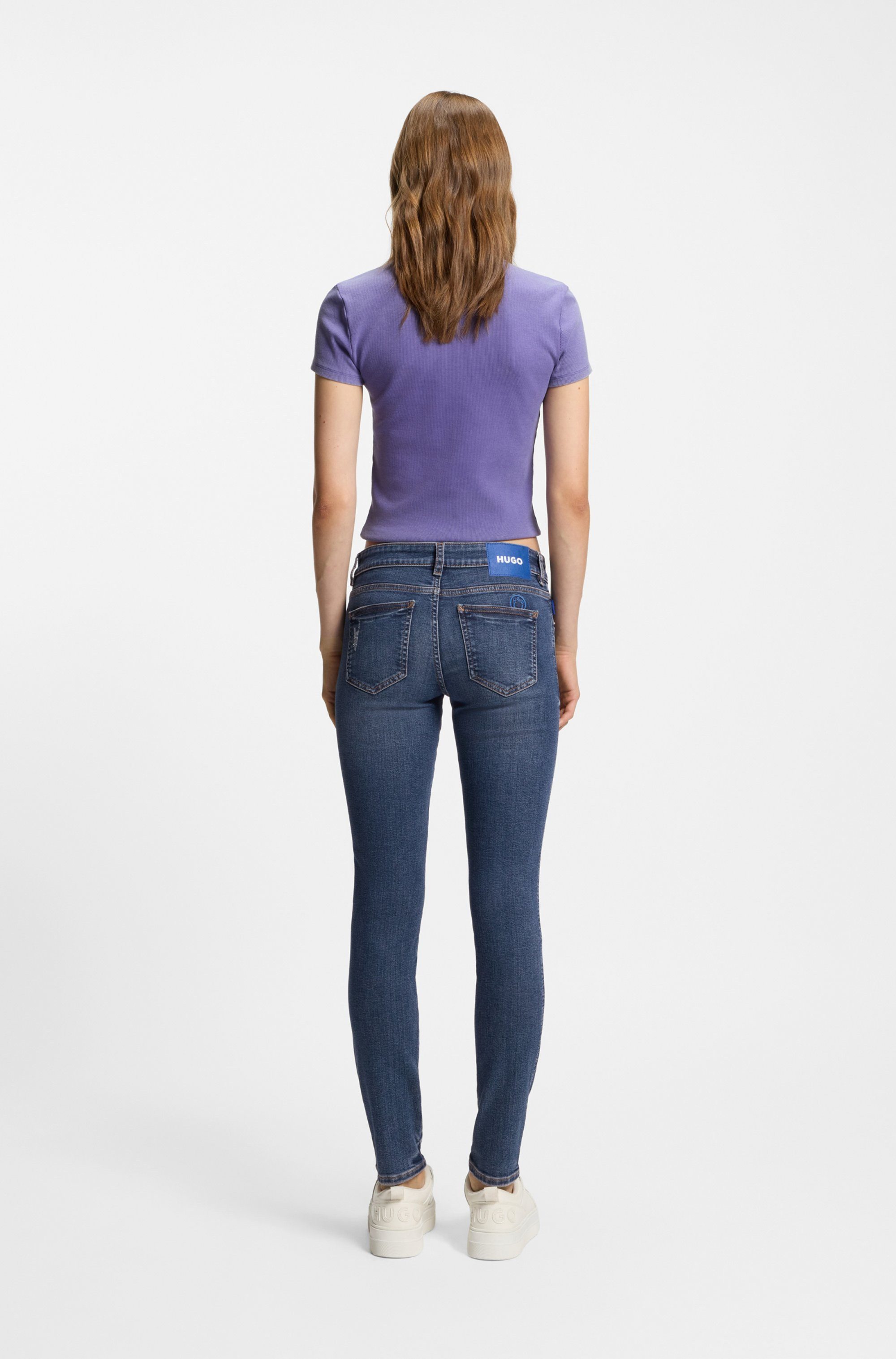 HUGO Skinny-fit-Jeans Garuka mit niedriger Leibhöhe