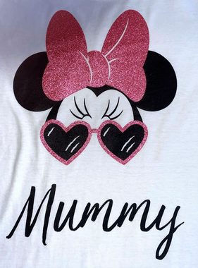 Disney Minnie Mouse T-Shirt Minnie Mouse Damen T-Shirt MUMMY für Mütter, Geburt Entbindung Schwangerschaft Muttertag Mini Maus Gr. S M L XL