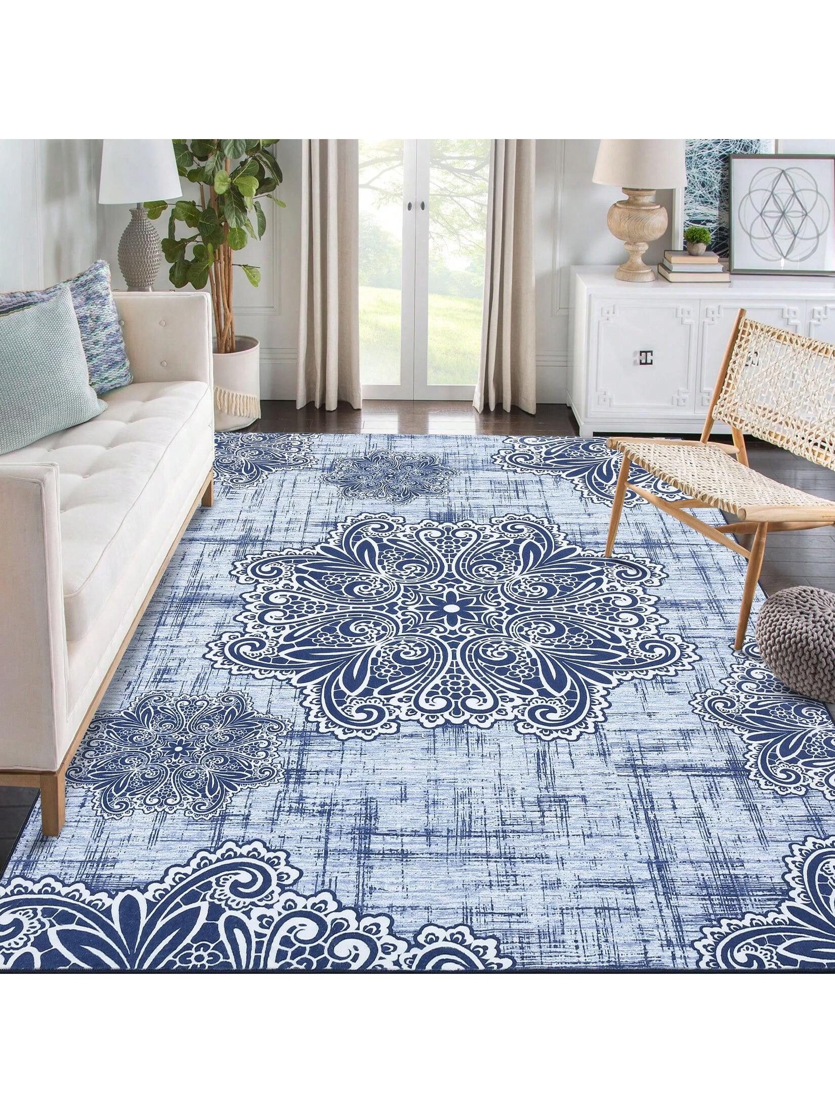 GarveeMore Teppich Weicher Boho-Vintage-Dekoteppich, Waschbarer, 120x170cm