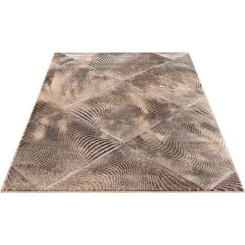 Teppich Falco, Home affaire, rechteckig, Höhe: 12 mm, mit Glanzgarn, Kurzflor, idealer Teppich für Wohnzimmer & Schlafzimmer
