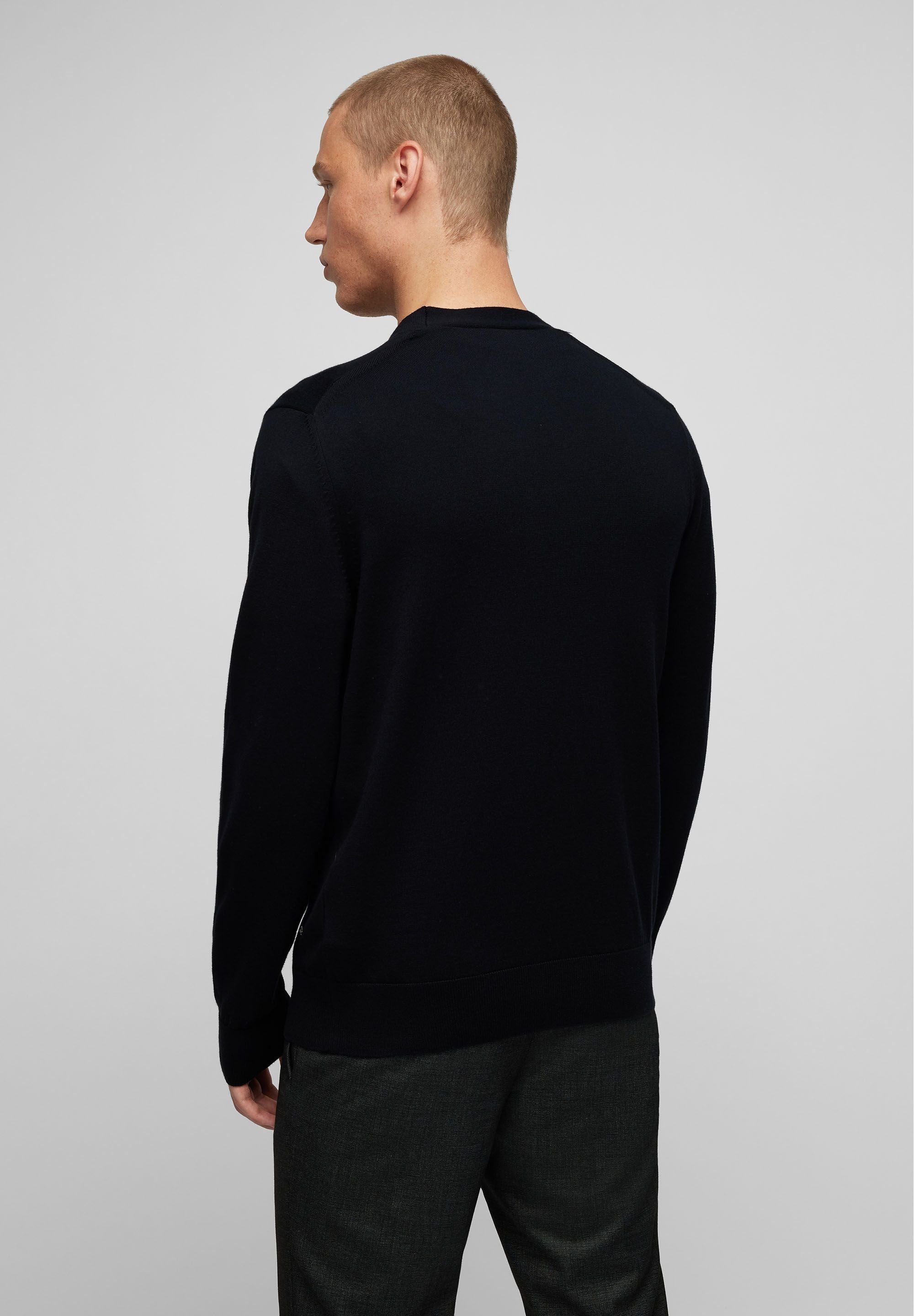 HECHTER PARIS V-Ausschnitt-Pullover mit Knopfverschluss