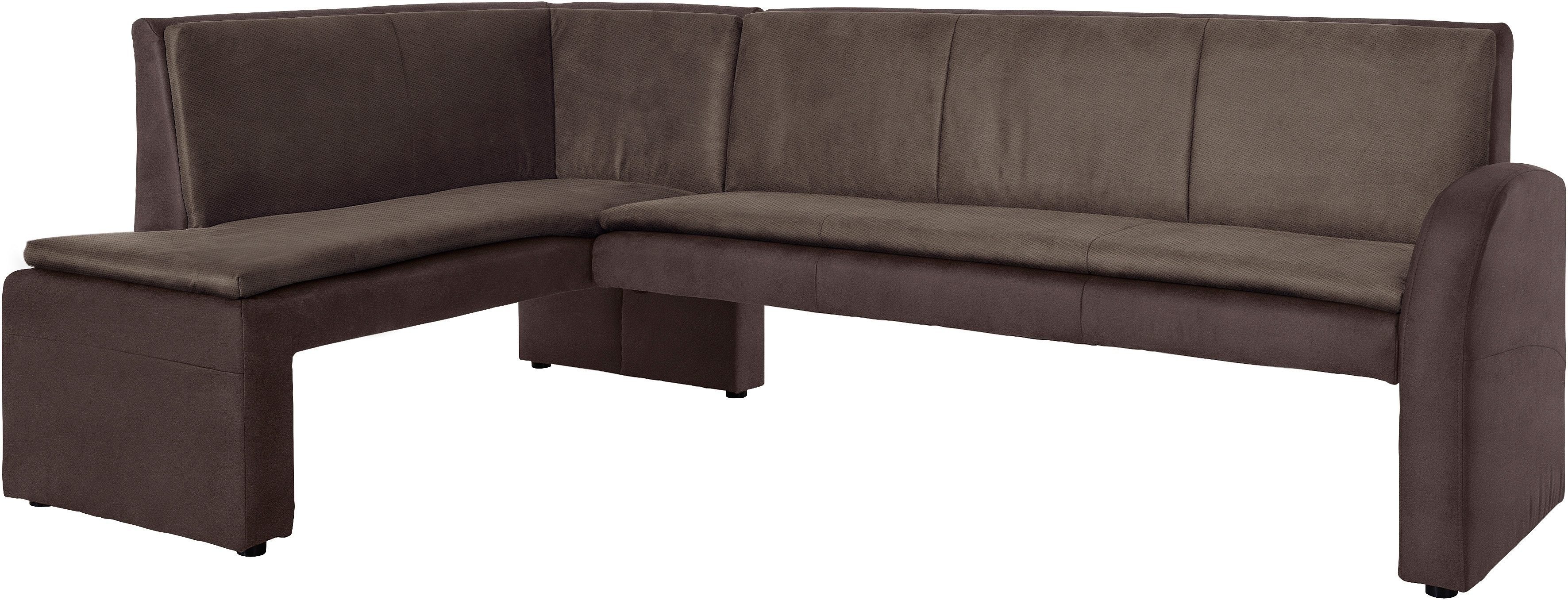 exxpo - sofa fashion Eckbank Cortado, elegant und modern mit hohem Sitzkomfort, hohe Bodenfreiheit, schöne Detailverarbeitung, wahlweise Lederbezug
