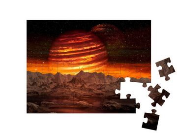 puzzleYOU Puzzle Blick auf fremden Planeten aus dem Weltraum, 48 Puzzleteile, puzzleYOU-Kollektionen Weltraum, Universum