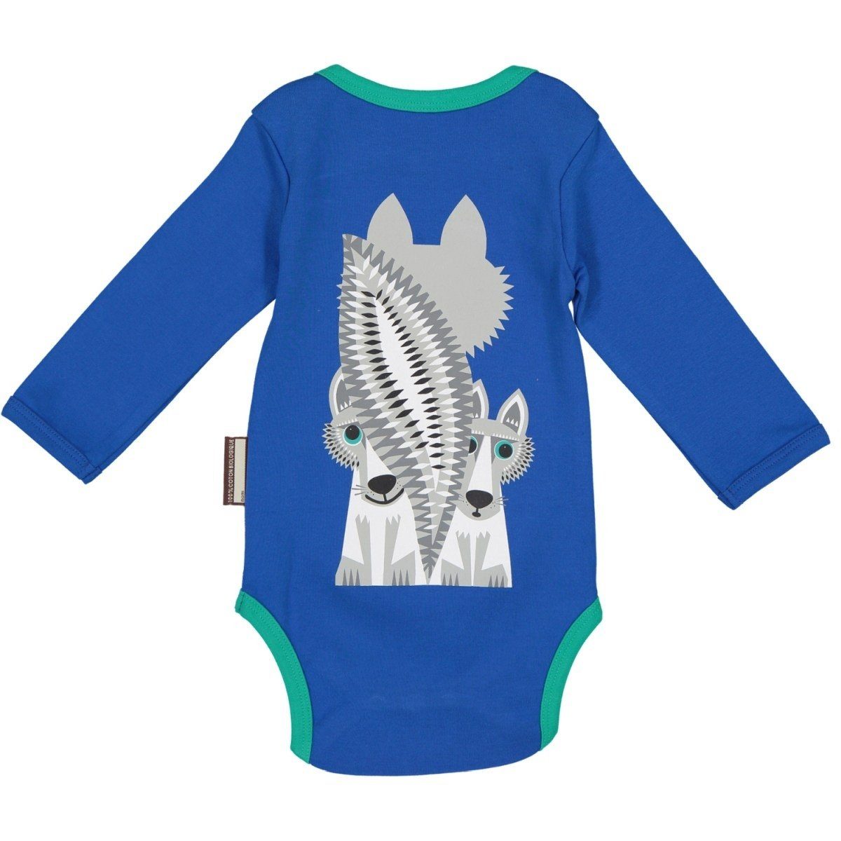 COQ EN PATE Langarmbody Body langarm + Latz 9-12 Monate 74 cm farbenfroh mit Tiermotiven