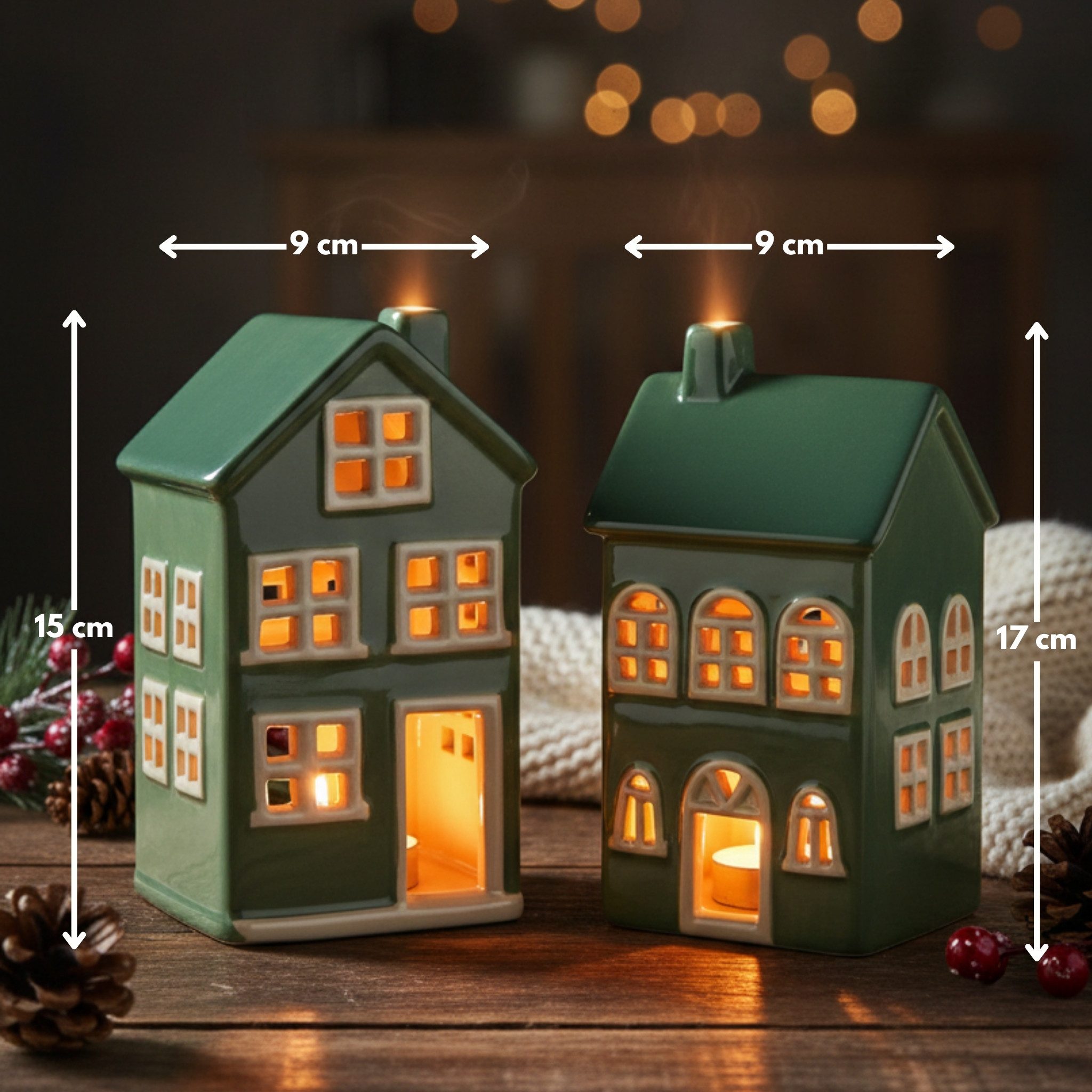 matches21 HOME & HOBBY Kerzenhalter Windlichter Häuser Set, Dekohäuser aus günstig online kaufen