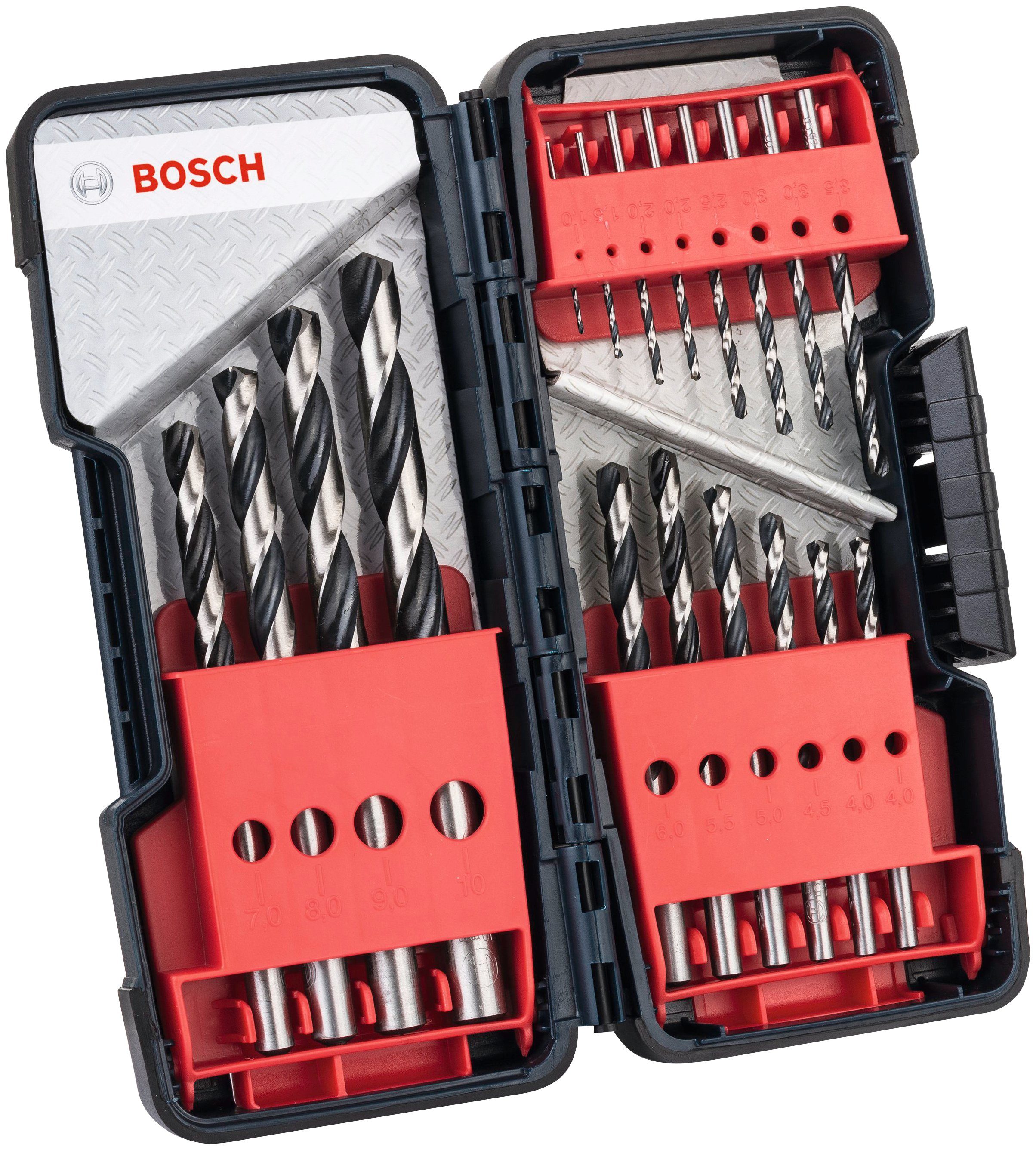 18-tlg) Spiralbohrer (Set, Professional ToughBox Set, Bosch HSS-PointTeQ,