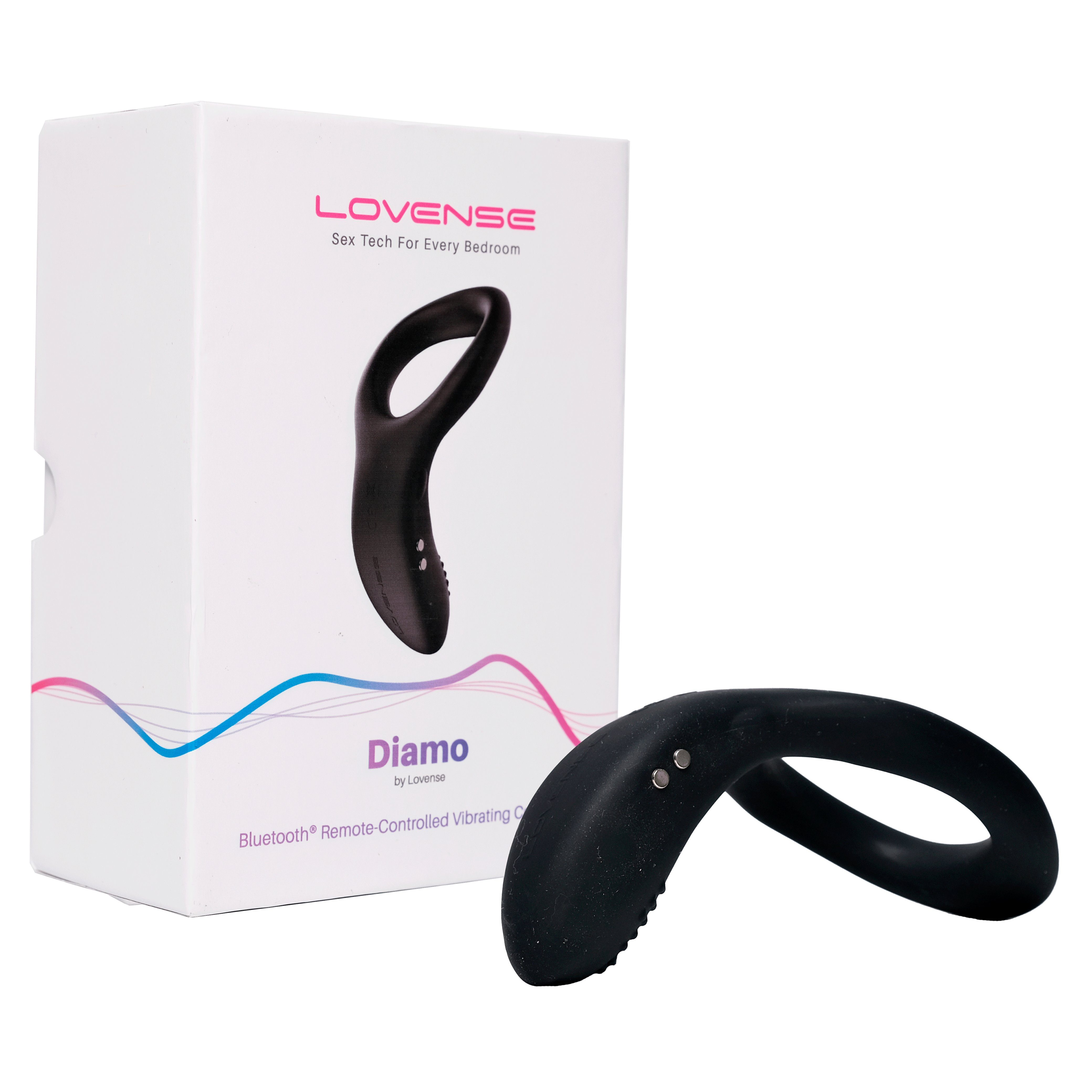 Lovense Vibro-Penisring mit Klitorisreizarm DIAMO VIBRATING COCK RING