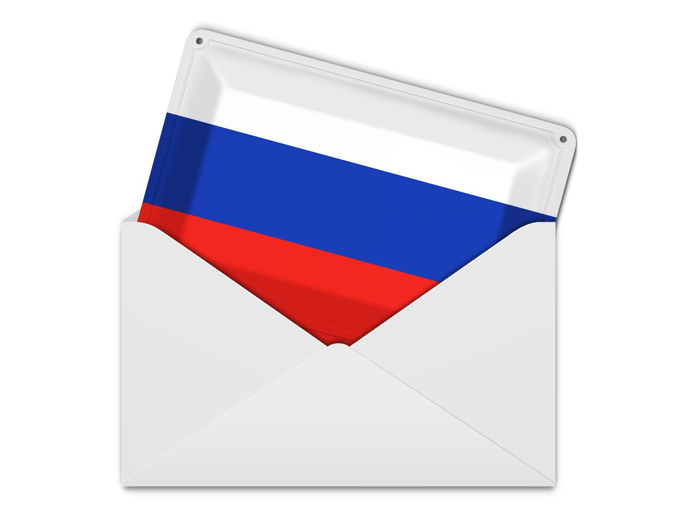 Femer GmbH Postkarte Flagge Russlands 14x10 cm Flag of Russia, unfrankiert