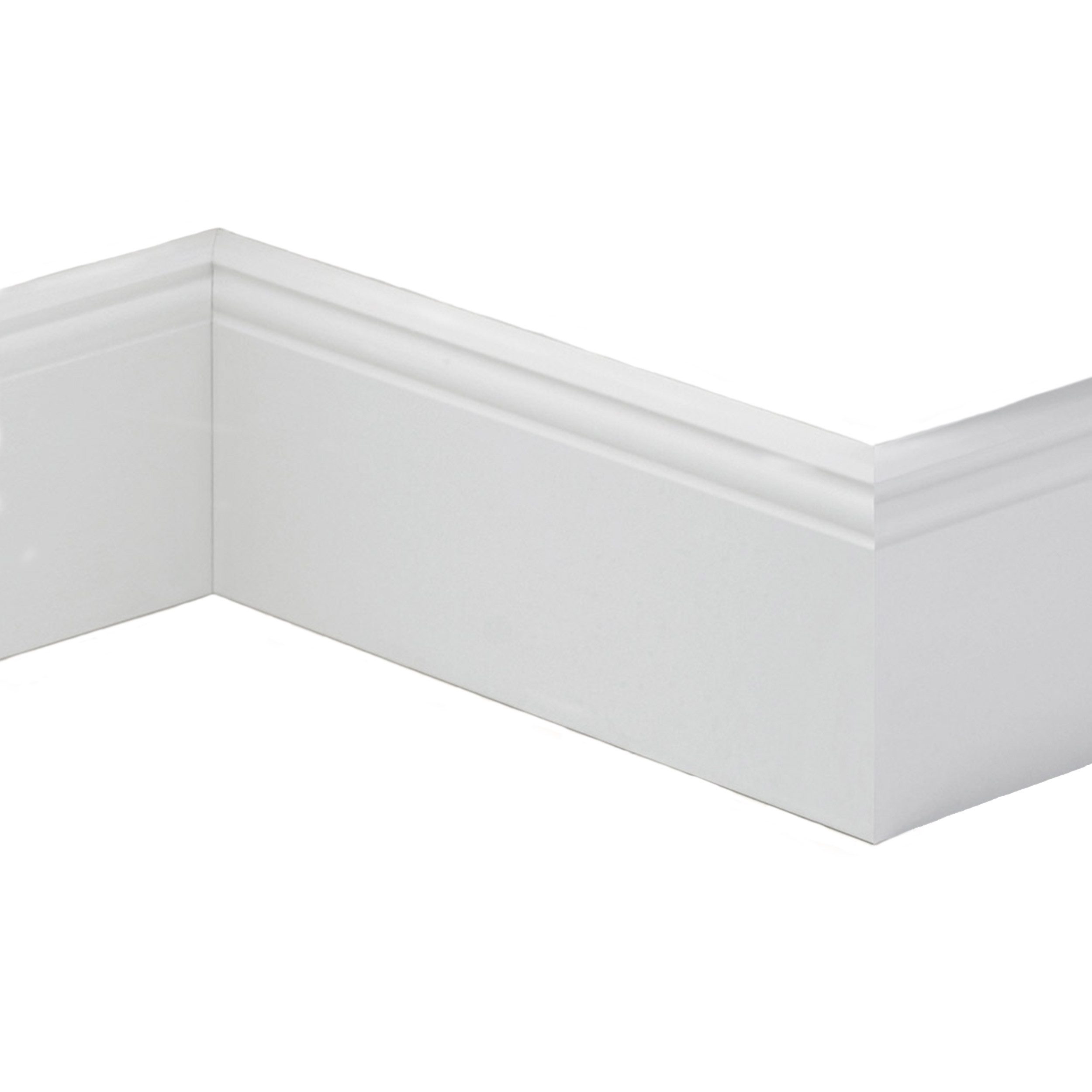 PARADOR Sockelleiste HL 3 Uni weiß D002, L: 220 cm, H: 10.5 cm, Made in Germany, 1-St., Эко-товар, Vollummantelt im Kantenbereich, Verwindungsfrei, Mit MDF-Kern