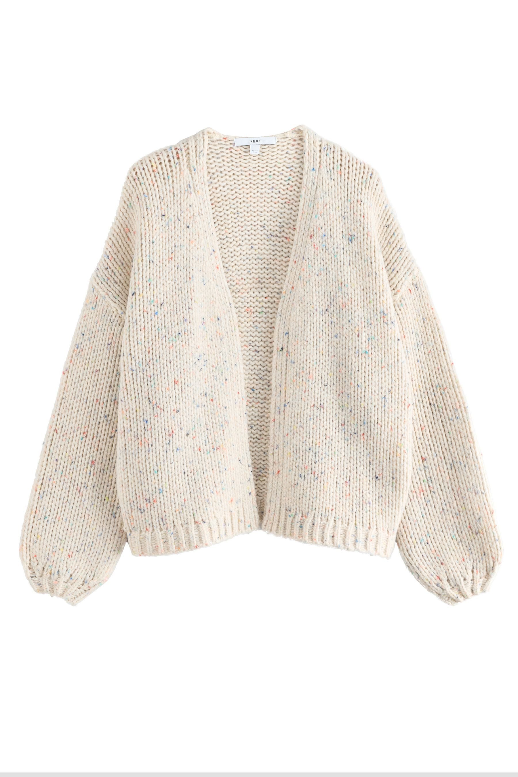 Next Strickjacke Weiche Strickjacke im Grobstrick mit Wolle (1-tlg) günstig online kaufen