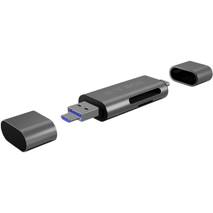 ICY BOX Speicherkartenleser USB 2 Kartenleser Aluminium Gehäuse