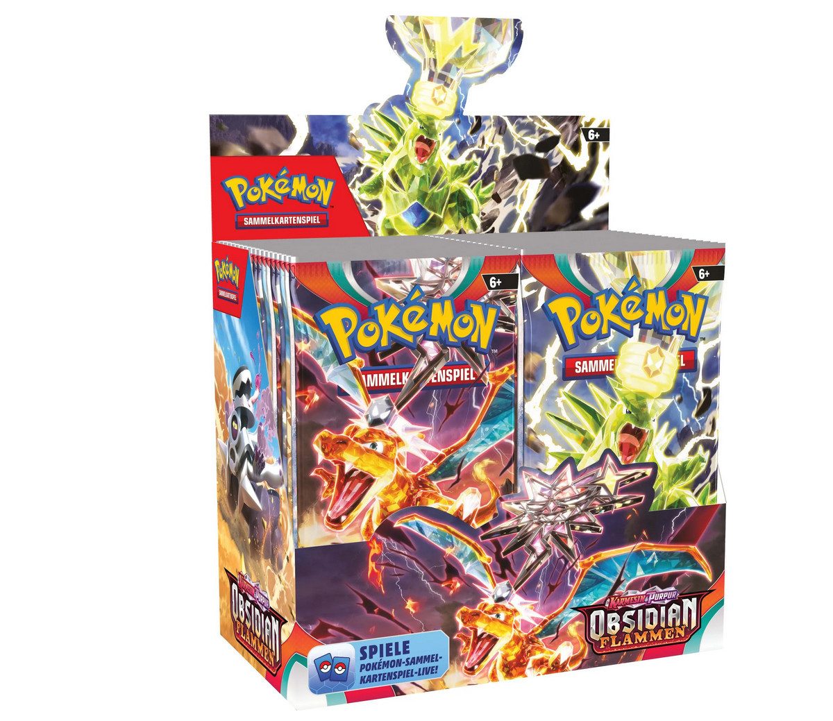 The Pokémon Company Sammelkarte Karmesin & Purpur Obsidian Flammen Booster Display 36er Booster - DE