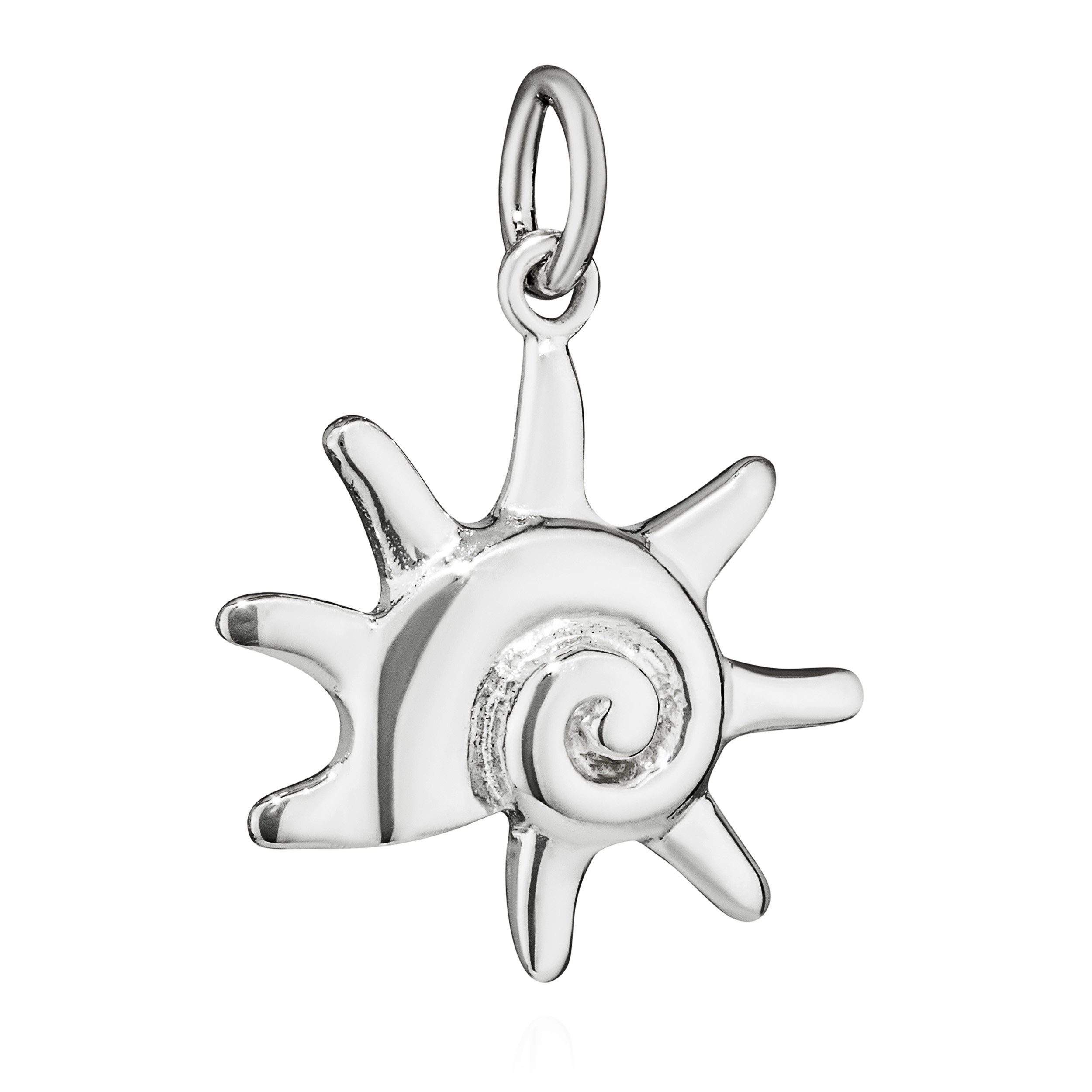 Kettenanhänger 2x2cm Kettenanhänger groß Sonnenspirale 925 Silber Kettencharm-Anhänge