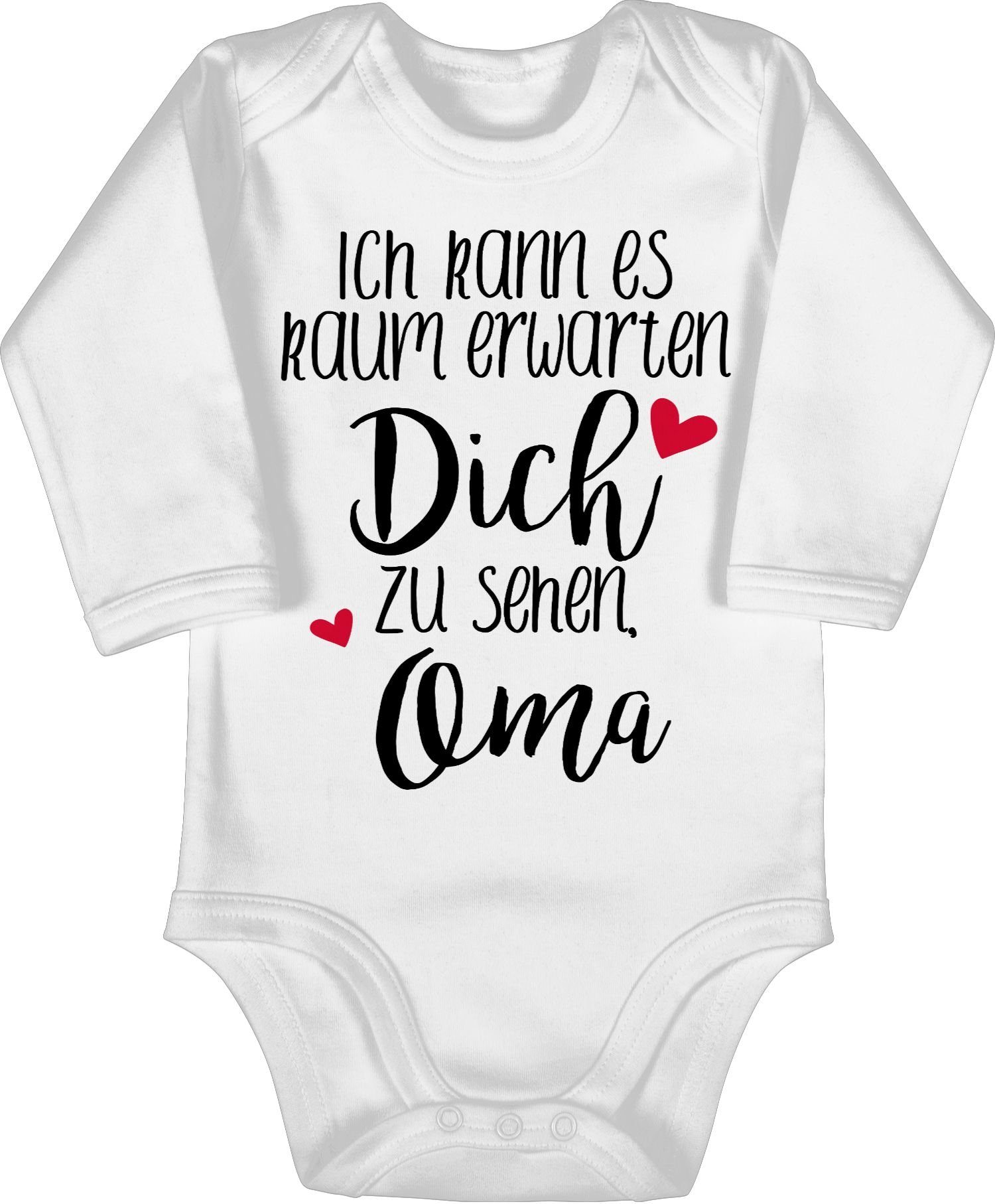 Shirtbody Ich kann es kaum erwarten dich zu sehen, Oma - schwarz
