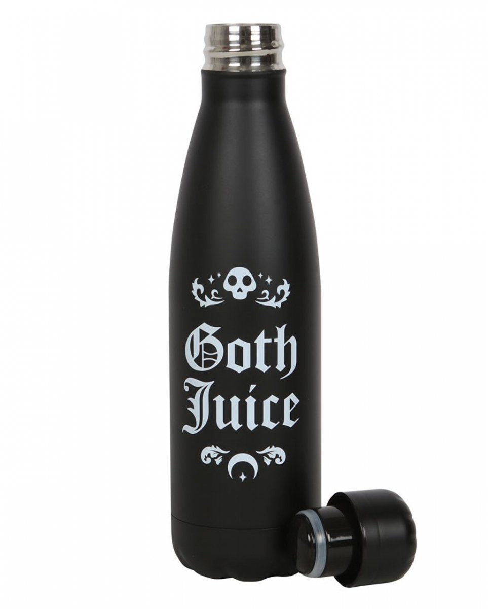Horror-Shop Dekofigur Goth Gothic-Wasserflasche aus Metall Juice als Ges