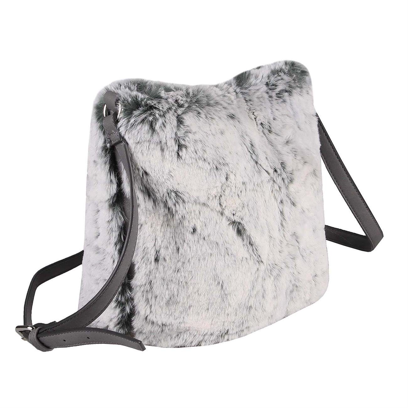 ITALYSHOP24 Schultertasche »Damen Handtasche Schultertasche Pelz Tasche  Hobo«, angenehmes Kunstfell, unverzichtbare Accessoire. online kaufen | OTTO