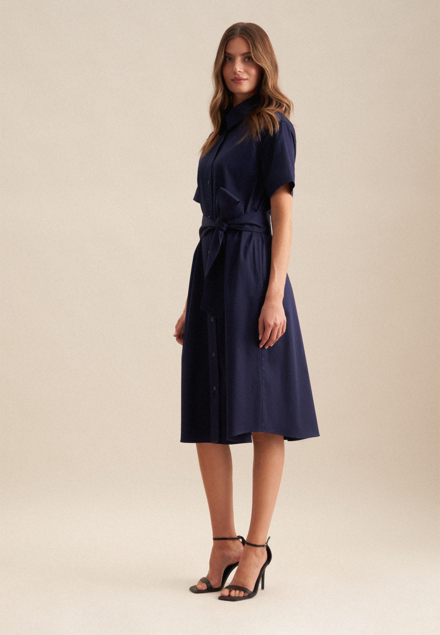 seidensticker Sommerkleid Schwarze Rose 1/2 Kragen Uni günstig online kaufen