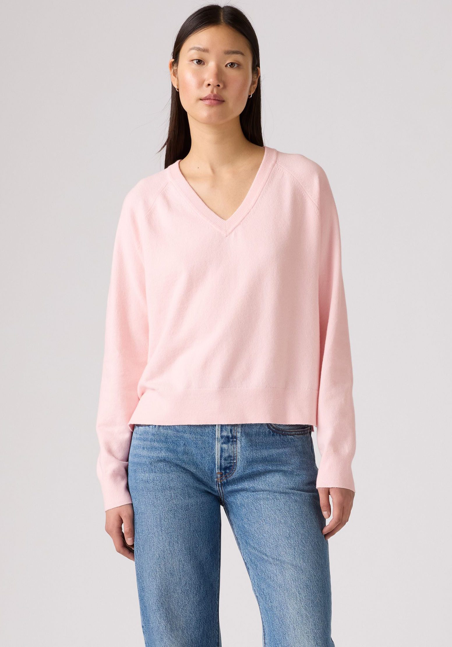 Levi's® V-Ausschnitt-Pullover SUPER SOFT VNECK PULLOVER im Bund beidseitig günstig online kaufen