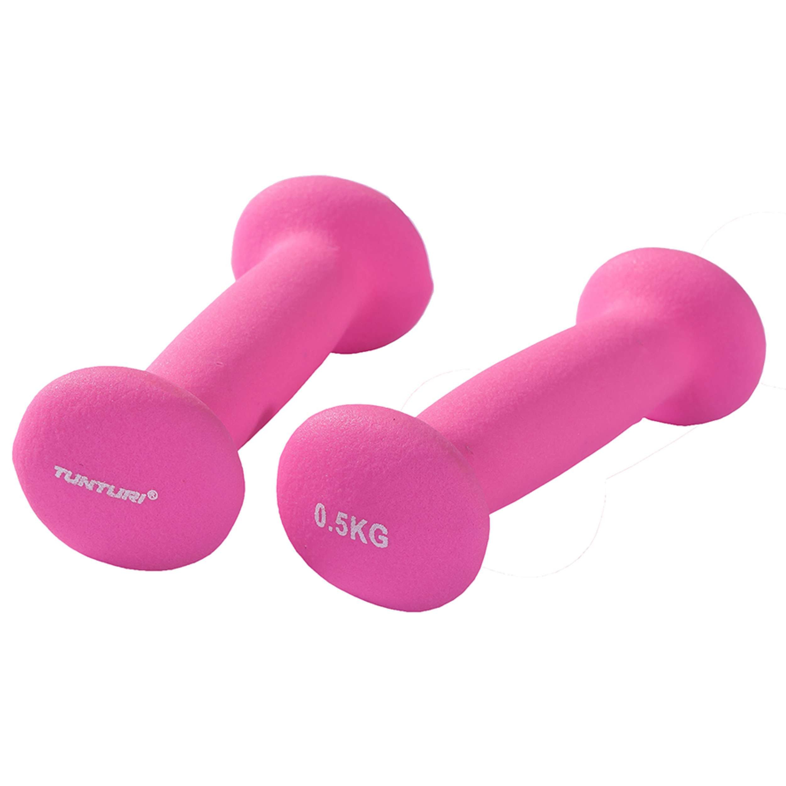 Tunturi Dumbbell 2er Set Kurzhantelset - Fitnessset - bunte Kurzhanteln mit Neopren