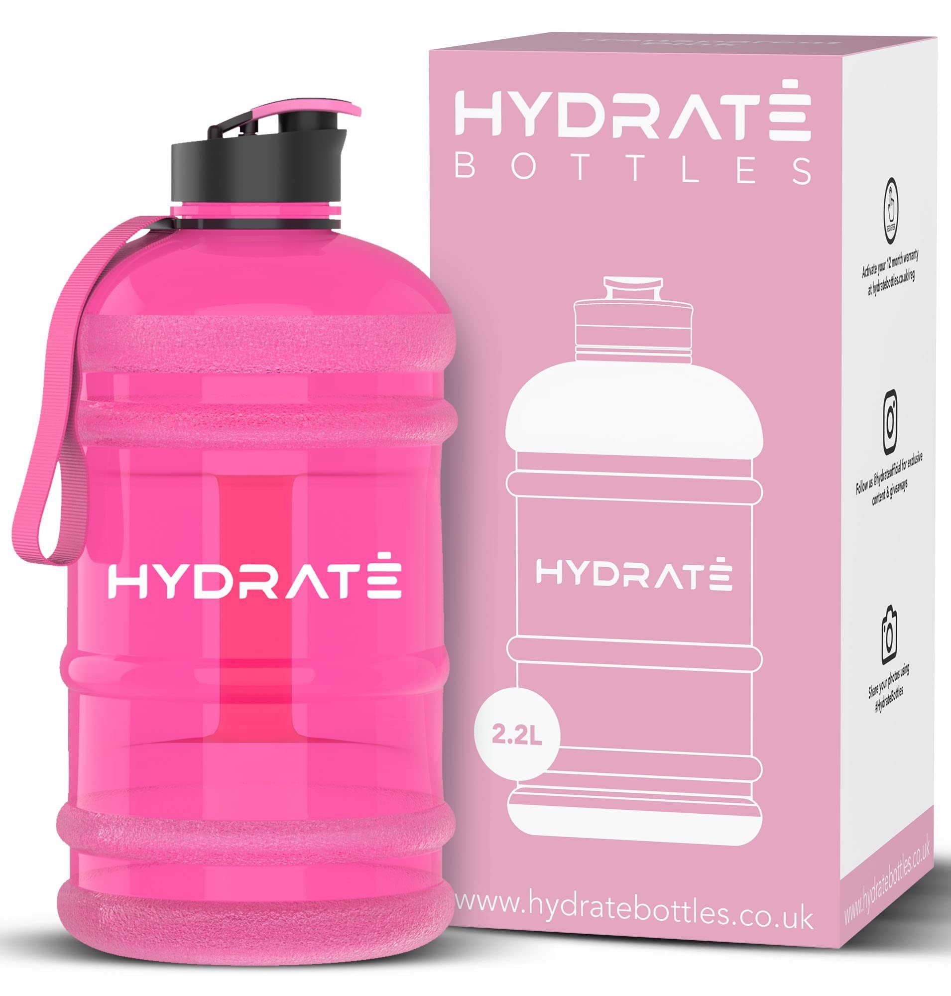 Bottles Mattgrau 2.2 Trinkflasche, Kunststoff Hydrate Litre