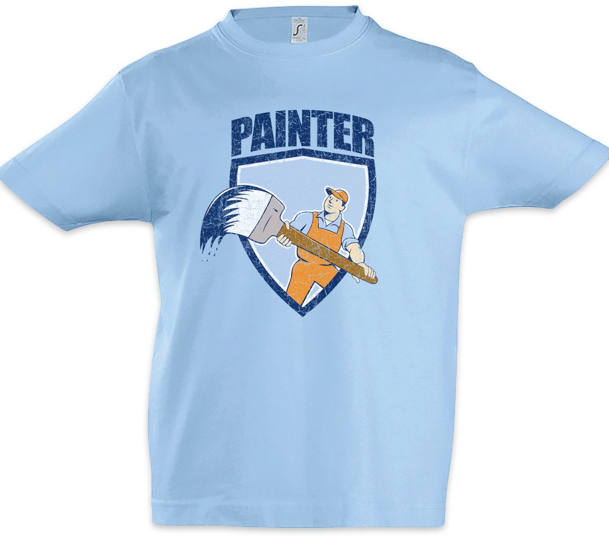 Print-Shirt Painter IV Kinder T-Shirt Maler Artist Lackierer Handwerk Künstler