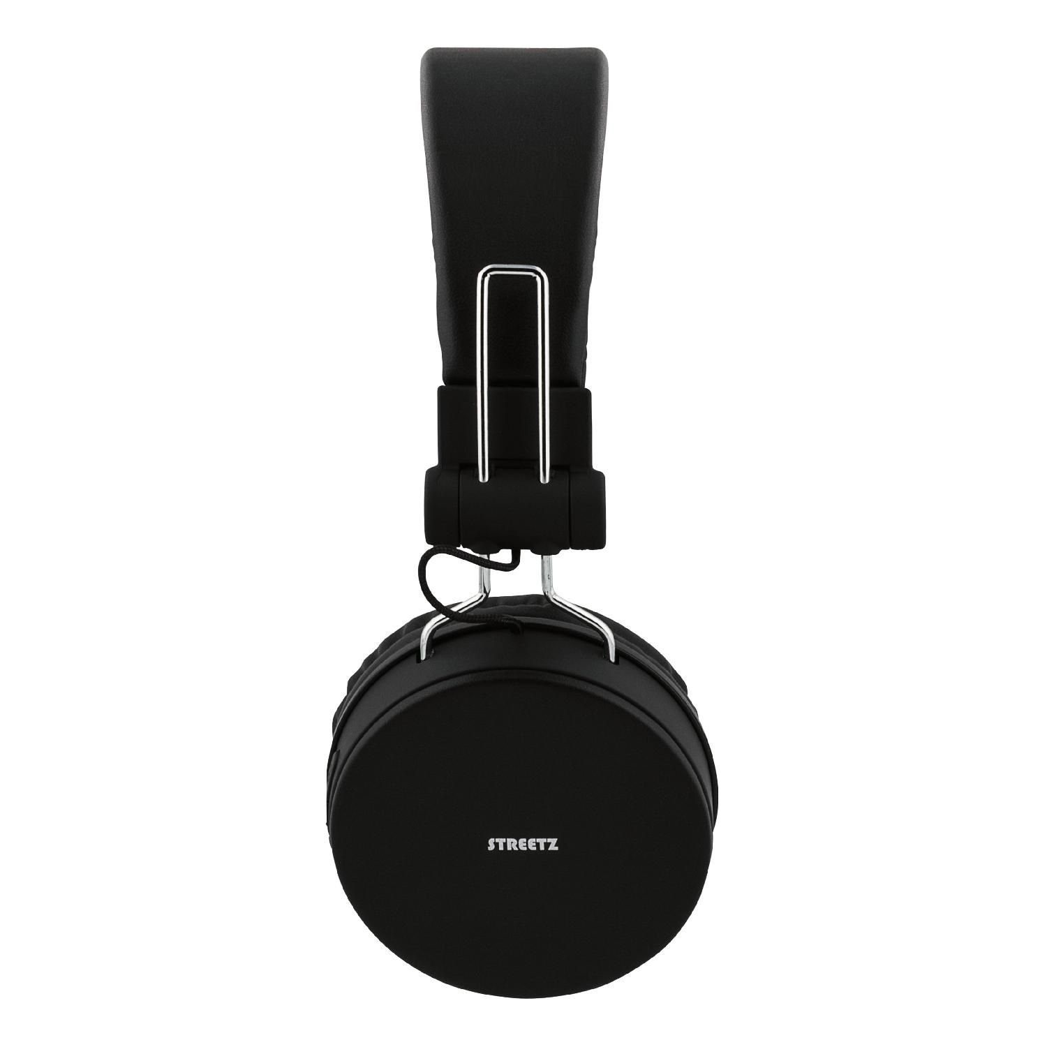 Bluetooth 22Std STREETZ zu (integriertes Mikrofon, Kabel Jahre Spielzeit Kopfhörer Kopfhörer schwarz Bluetooth, 5 faltbar AUX bis Freisprecheinrichtung Herstellergarantie) inkl. On-Ear