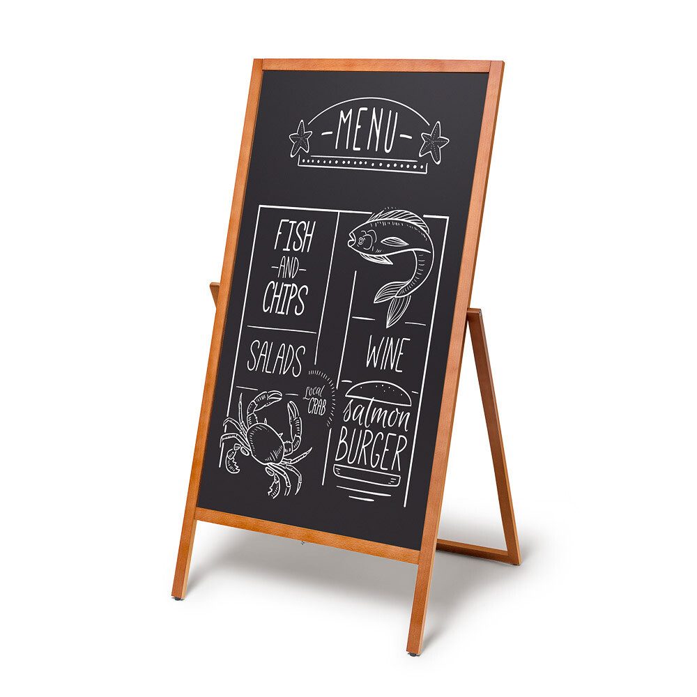 Einzelrahmen Showdown Displays Holz Kundenstopper Flip - 68x140cm - Hellbraun